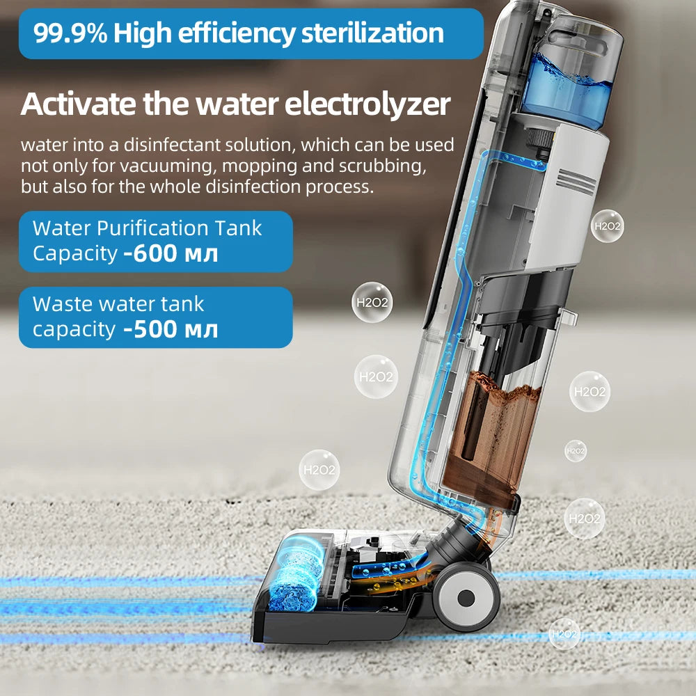 Redkey W12 SE Cordless Wet Dry Vacuum Cleaner Multi-Surface Smart Floor Washer Mop Self-Cleaning 45min Runtime Pet-friendly