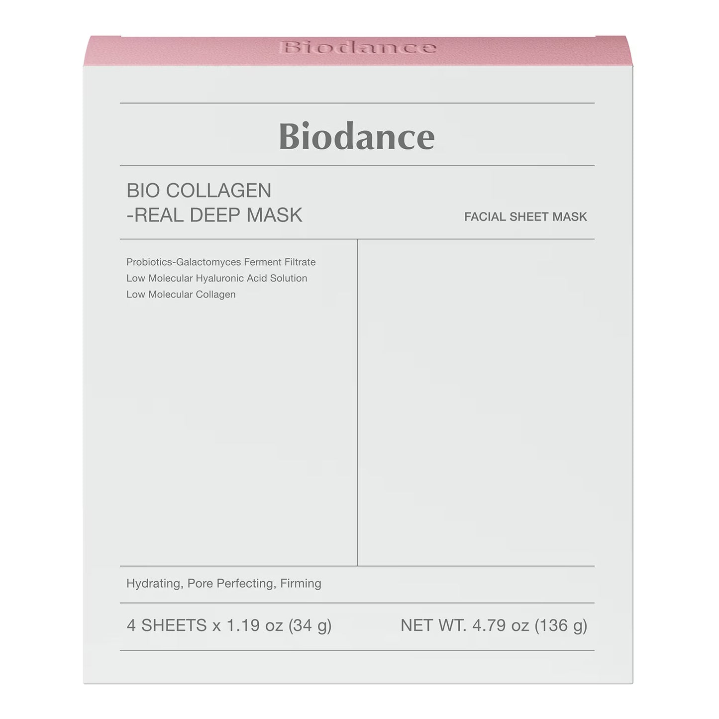 BIODANCE Bio Collagen-Real Deep Mask - Masque hydratant et raffermissant X4